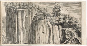 Vista della montagna della Verna dalla strada del Casentino [tavola A] da Lino Moroni