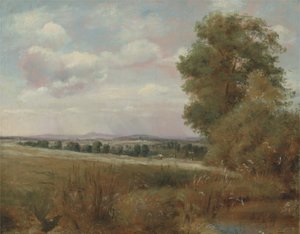 Paesaggio a Hampstead con Harrow in lontananza, c.1849-55