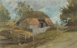 Vecchio fienile, c.1855 da Lionel Constable