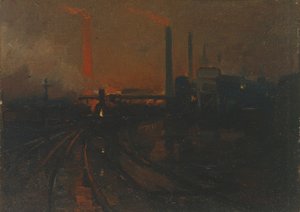 Acciaierie di Cardiff, di notte da Lionel Walden