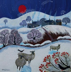 Snowy Times, 2025 (acrilici su lino) da Lisa Graa Jensen