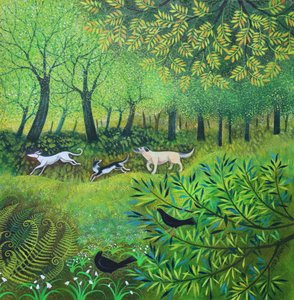 Tre amici, 2024 (acrilici su tela) da Lisa Graa Jensen