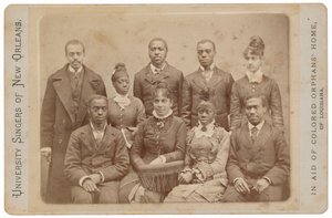 Cantori universitari di New Orleans, c. 1879 (foto) da Llewellyn A. Sawyer