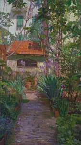 Il trittico o giardino in fiore (pannello laterale) da Llewelyn Lloyd