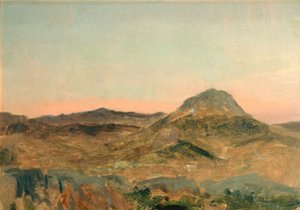 Picco montano greco al crepuscolo
