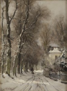 Un sentiero coperto di neve in inverno da Lodewijk Frederik Hendrik (1850 1936) Apol