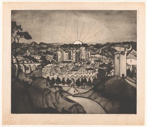 Avignone da Lodewijk Schelfhout (signed by artist)