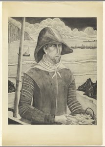 Pescatore bretone da Lodewijk Schelfhout (signed by artist)