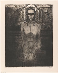 Cristo tra le cattedrali da Lodewijk Schelfhout (signed by artist)