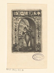 Ex libris di C. van der Meulen da Lodewijk Schelfhout (signed by artist)
