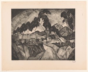 Paesaggio collinare in Provenza da Lodewijk Schelfhout (signed by artist)