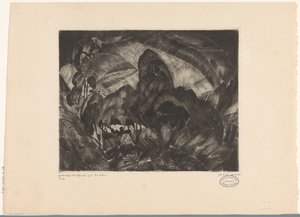 Paesaggio collinare con alberi da Lodewijk Schelfhout (signed by artist)