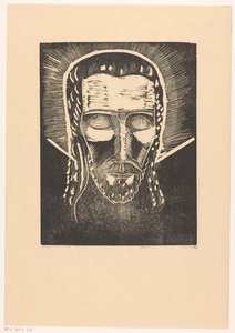 Testa di Cristo con aureola da Lodewijk Schelfhout (signed by artist)