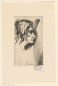Testa di una donna da Lodewijk Schelfhout (signed by artist)