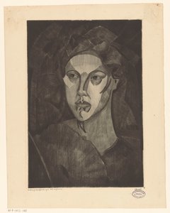 Testa di una donna da Lodewijk Schelfhout (signed by artist)