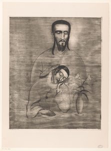 Pierrot e Cristo da Lodewijk Schelfhout (signed by artist)