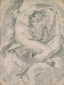 Una ninfa (Flora) tra le nuvole da Lodovico Carracci