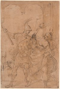 Alessandro e Taide incendiano Persepoli da Lodovico Carracci