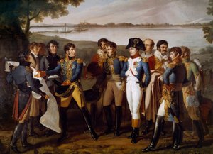 Napoleone I ordina di costruire un ponte sul Danubio a Ebersdorf il 19 maggio 1809. Il generale Henri Gatien Bertrand presenta i piani del ponte per attraversare l
