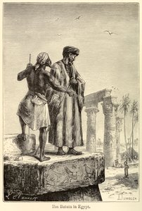 Ibn Battuta in Egitto, viaggiatore medievale Muhammad Ibn Battuta in visita in Egitto da Léon (after) Benett