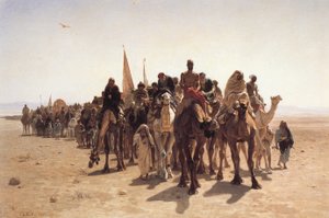 Pellegrini che si recano alla Mecca