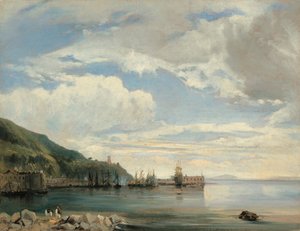 Sulla baia di Napoli, c. 1830 da Léon François Antoine Fleury