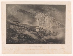 Veduta del Ponte del Diavolo nel Passo del San Gottardo da Léon Jean Baptiste Sabatier