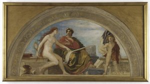 Schizzo per il salone delle Lettere dell