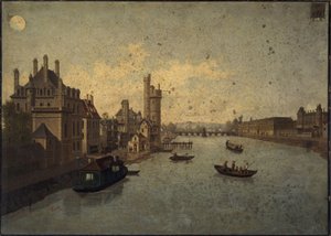 Hôtel de Conti, Tour de Nesle, Louvre, visti dal Pont-Neuf, attuali 1° e 6° arrondissement, circa 1885-1895 da Léon Rolla