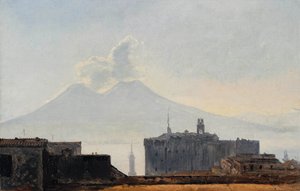 Vista di Napoli con il Vesuvio da Léopold Robert