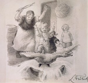 Il brutto anatroccolo, illustrazione per la fiaba di Hans Christian Andersen