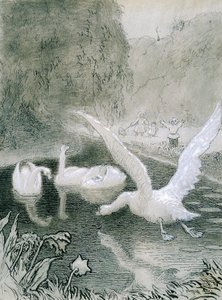 Il brutto anatroccolo, illustrazione di Lorenz Frolich per la fiaba di Hans Christian Andersen da Lorens Frolich