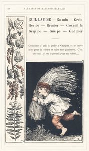 Guillaume, Kid, Grain, Spray, Currant, Grappe, Guepe, Guepier, pagina 20 - Alfabeto di Mademoiselle Lili, di L. Froelich e di un papà (Hetzel stesso). Bibliotheque & Magasin d