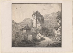 Castello di Eltz da Lorenz Ekemann Allesson, after Domenico Quaglio