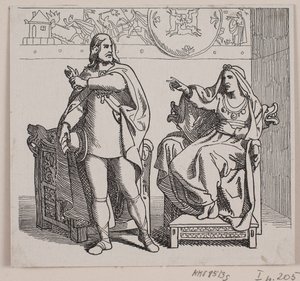 Illustrazione per "La spedizione di Svend Tveskæg in Inghilterra e la battaglia di Svold" da Lorenz Frølich