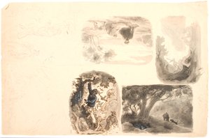 Bozza di illustrazioni da Lorenz Frølich