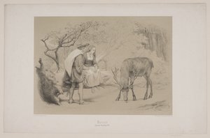 La croce, pag. 299, illustrazione per "La fuga del cervo" di Christian Winther