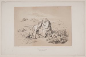 Madre e figlia, pag. 289, illustrazione per "La fuga del cervo" di Christian Winther