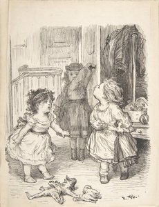 Tre Bambine in una Stanza che Litigano e Sputano