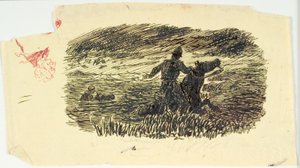 Due cavalieri che cavalcano dal mare da Lorenz Frølich