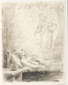 Bozza per il berretto da notte del vecchio scapolo da Lorenz Frølich