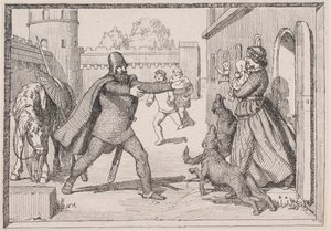 Illustrazione per la poesia di Adam Oehlenschläger «Le due torri della chiesa» da Lorenz Frølich