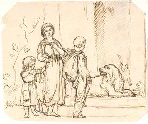 Tre bambini mendicanti da Lorenz Frølich