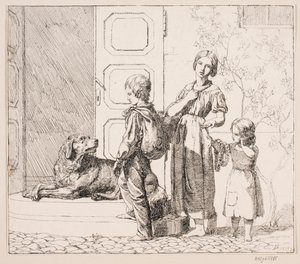 Tre bambini mendicanti da Lorenz Frølich