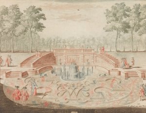 De Fontein van de Koninglijke door-eengevlochte Naam, voor de veiver