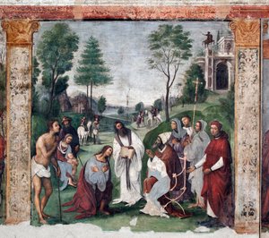 Vita di Santa Cecilia: Urbano I invita Valeriano a convertirsi da Lorenzo Costa