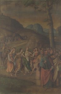 La danza di Miriam dalla storia di Mosè, dopo il 1508 da Lorenzo Costa