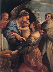 Italian: Madonna con il Bambino e i santi Cecilia e Alberto Madonna with the Child, Saint Cecily and Saint Albert da Lorenzo Garbieri