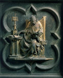 Porta Nord (detta Porta della Croce, nord), dettaglio esterno: Sant