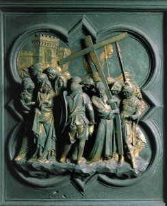 Porta Nord (chiamata Porta della Croce, a nord), dettaglio esterno: 